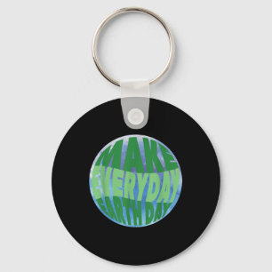 Cute Earth Day Everyday Environmental Protection G Key Ring