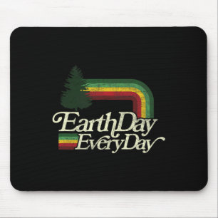 Cute Earth Day Everyday Retro Vintage Mouse Pad