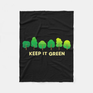 Cute earth day keep green plant trees environment fleece blanket