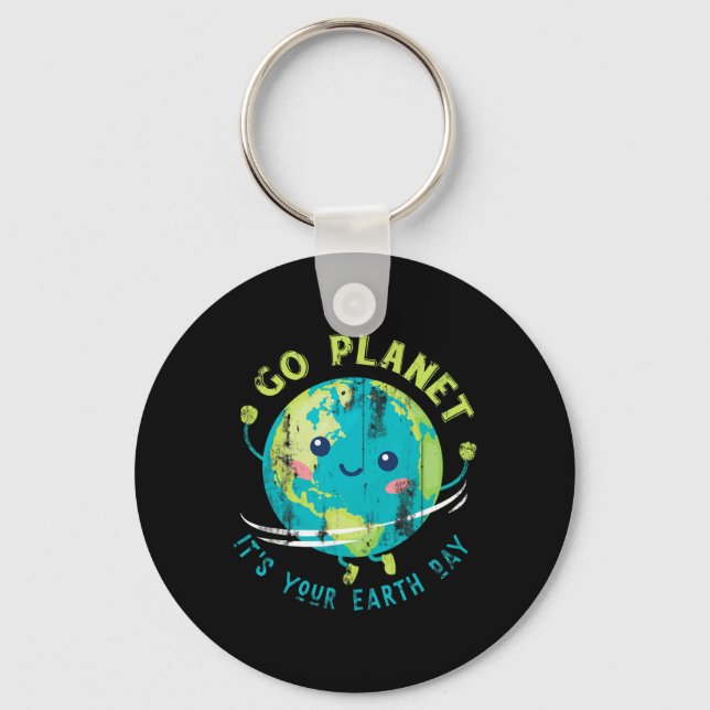 Cute Earth Day  Key Ring (Front)