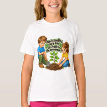 Cute Earth Day Kids Gardening Educational Shirt