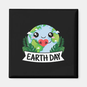 Cute Earth Day Planet Nature Lover Kawaii Magnet