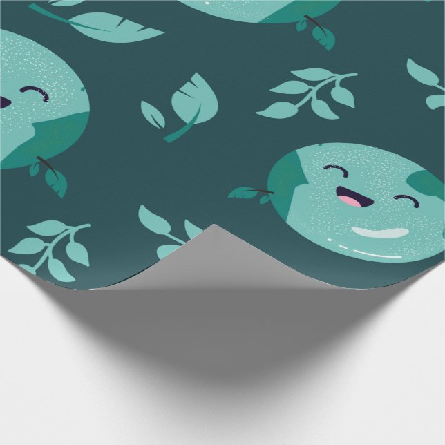 Cute Earth Day Wrapping Paper (Corner)