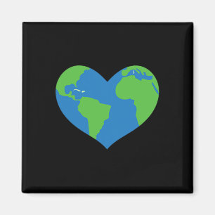 Cute Earth Heart Happy Earth Day 22 April Apparel Magnet