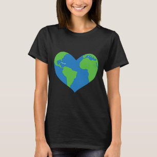 Cute Earth Heart Happy Earth Day 22 April Apparel T-Shirt