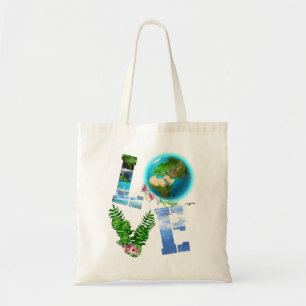 Cute Earth Love World Earth Day 2022 Environmental Tote Bag