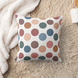 Cute Earth Tones Polka Dots Cushion