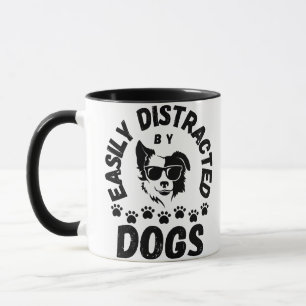 Cute Easily Distracted by Dogs pet lovers Frit-Tee Mug
