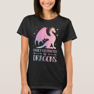 Cute Easily Distracted By Dragons Pastel Toddler G T-Shirt