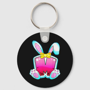 Cute Easter Alphabet Letter M Initial Coquette Eas Key Ring