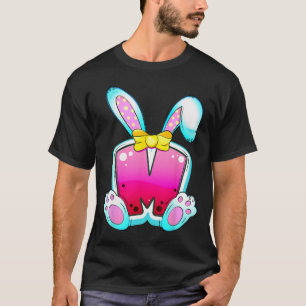 Cute Easter Alphabet Letter M Initial Coquette Eas T-Shirt