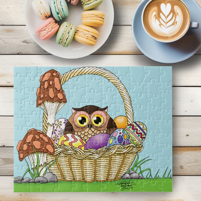 Cute Easter Basket Owl Jigsaw Puzzle (Creator Uploaded)