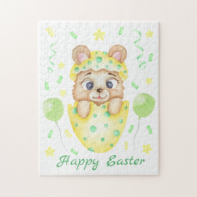 Cute Easter Bear for a positive mood Poster Jigsaw Puzzle (Vertical)