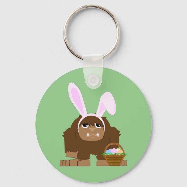 Cute Easter Bigfoot Key Ring (Front)