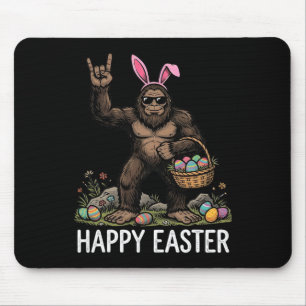 Cute Easter Bigfoot Rocking Easter Funny Easter Eg Mouse Pad
