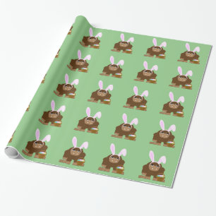 Cute Easter Bigfoot Wrapping Paper