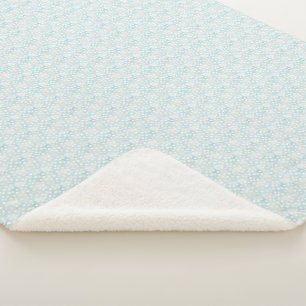 Cute Easter Blue Polka Dot Sherpa Blanket