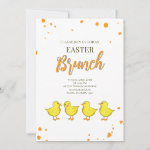 Cute Easter Brunch Chicks Custom Holiday Card
