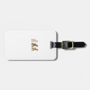 Cute Easter Bunnies Leopard Bunny and Flower Bunni Luggage Tag