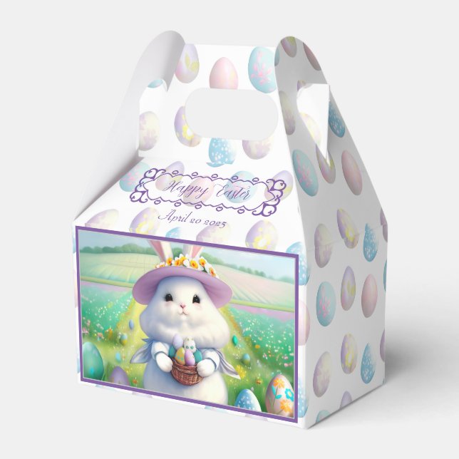 Cute Easter Bunny 01 Favour Box (Front Side)