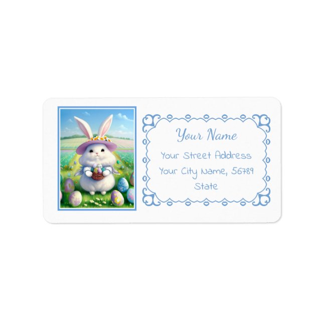 Cute Easter Bunny 01 Label (Front)