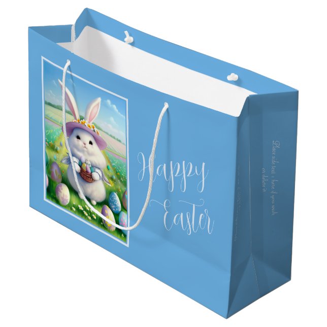Cute Easter Bunny 01 Large Gift Bag (Front Angled)