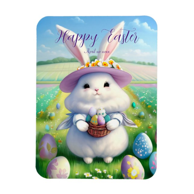 Cute Easter Bunny 01 Magnet (Vertical)