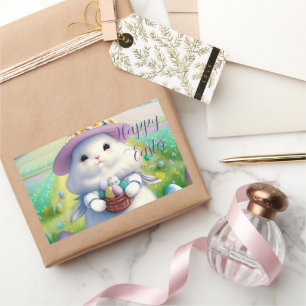 Cute Easter Bunny 01 Rectangular Sticker