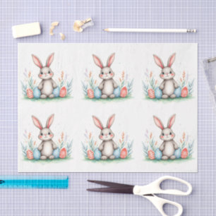Cute Easter Bunny And Eggs Popular Collection Tissue Paper