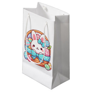 Cute, Easter bunny bakset Small Gift Bag