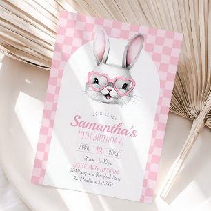 Cute Easter Bunny Birthday Invitation or Egg Hunt