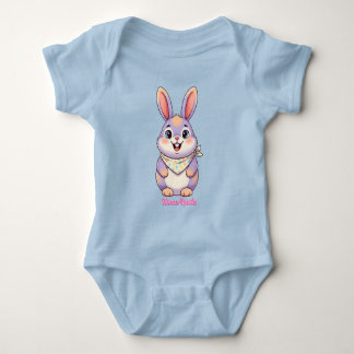 Cute Easter Bunny Cartoon Baby Bodysuit