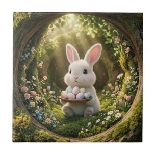 Cute Easter Bunny Ceramic Tile