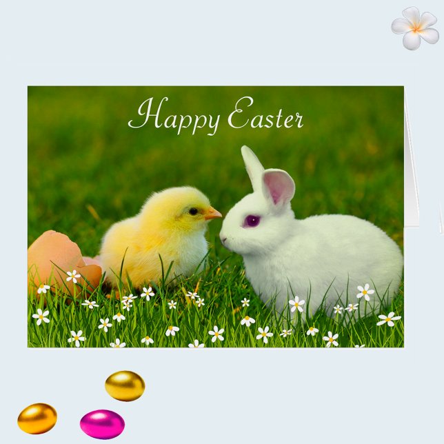 Cute Easter Bunny & Chick with Flowers (Creator Uploaded)
