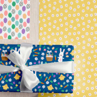 Cute Easter Bunny Chickens Mixed Easter Patterns