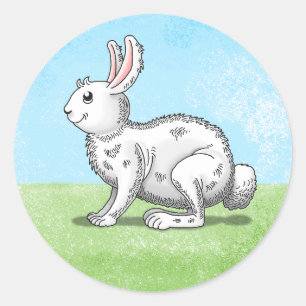 Cute Easter Bunny Classic Round Sticker