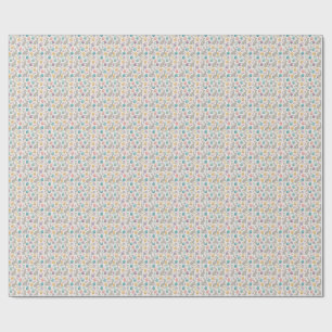 Cute Easter Bunny & Colourful Eggs Holiday Pattern Wrapping Paper