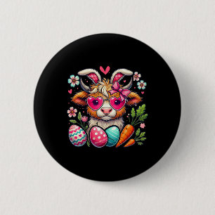 Cute Easter Bunny Cow Design Cow Lover Funny 1 6 Cm Round Badge