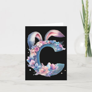 Cute Easter Bunny Cow Design Cow Lover Funny 1 Card