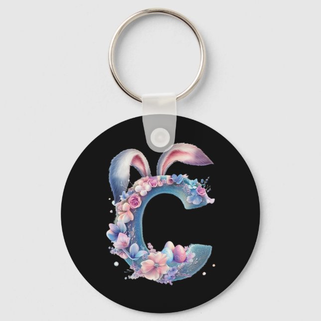 Cute Easter Bunny Cow Design Cow Lover Funny 1  Key Ring (Front)