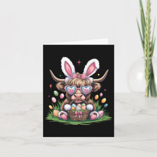 Cute Easter Bunny Cow Design Cow Lover Funny  Card
