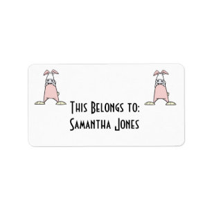 cute easter bunny cow label
