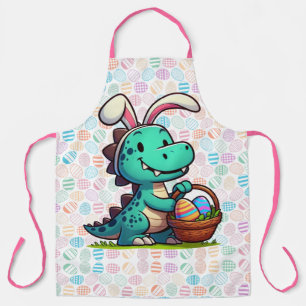 Cute, Easter bunny dinosaur Apron