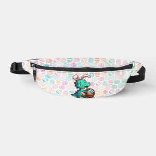 Cute, Easter bunny dinosaur Bum Bags