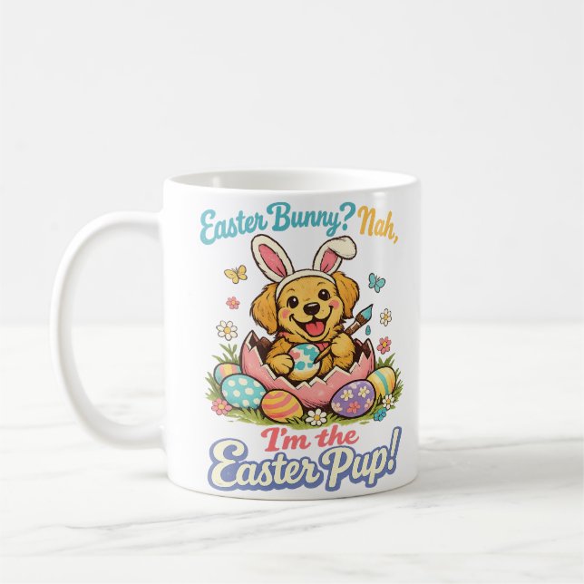 Cute Easter Bunny Ears Animal Lover Design Coffee Mug (Left)