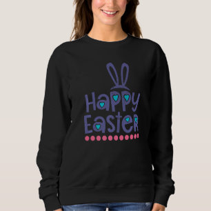 Cute Easter Bunny Ears Vintage Happy Easter Sweatshirt