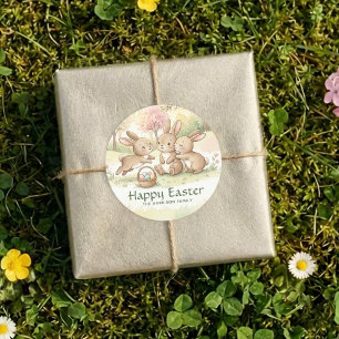 Cute Easter Bunny Egg Hunt & Picnic Sticker