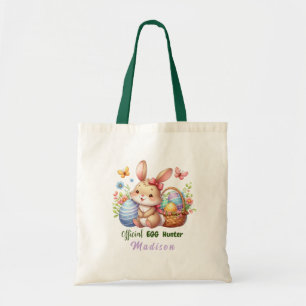 Cute Easter bunny egg hunter personalised Tote Bag