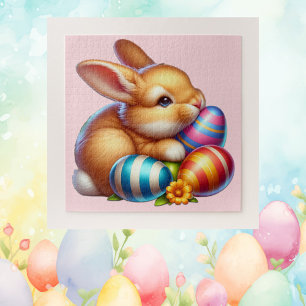 Cute Easter Bunny & Eggs   Jigsaw Puzzle