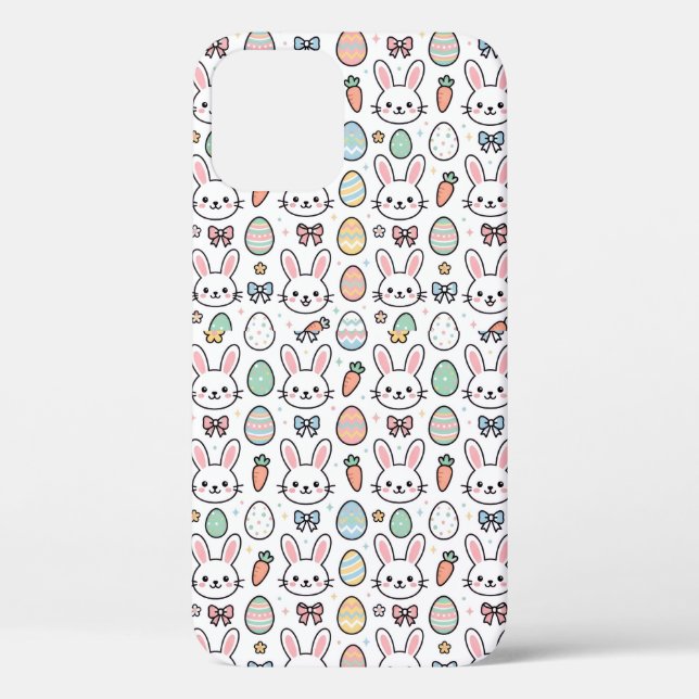 Cute  Easter Bunny & Eggs Kawaii Pattern iPhones Case-Mate iPhone Case (Back)